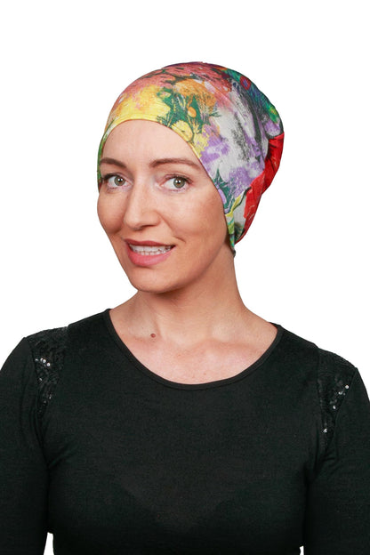 Abigail Cancer Hat - Floral 3 - Kaus Hats