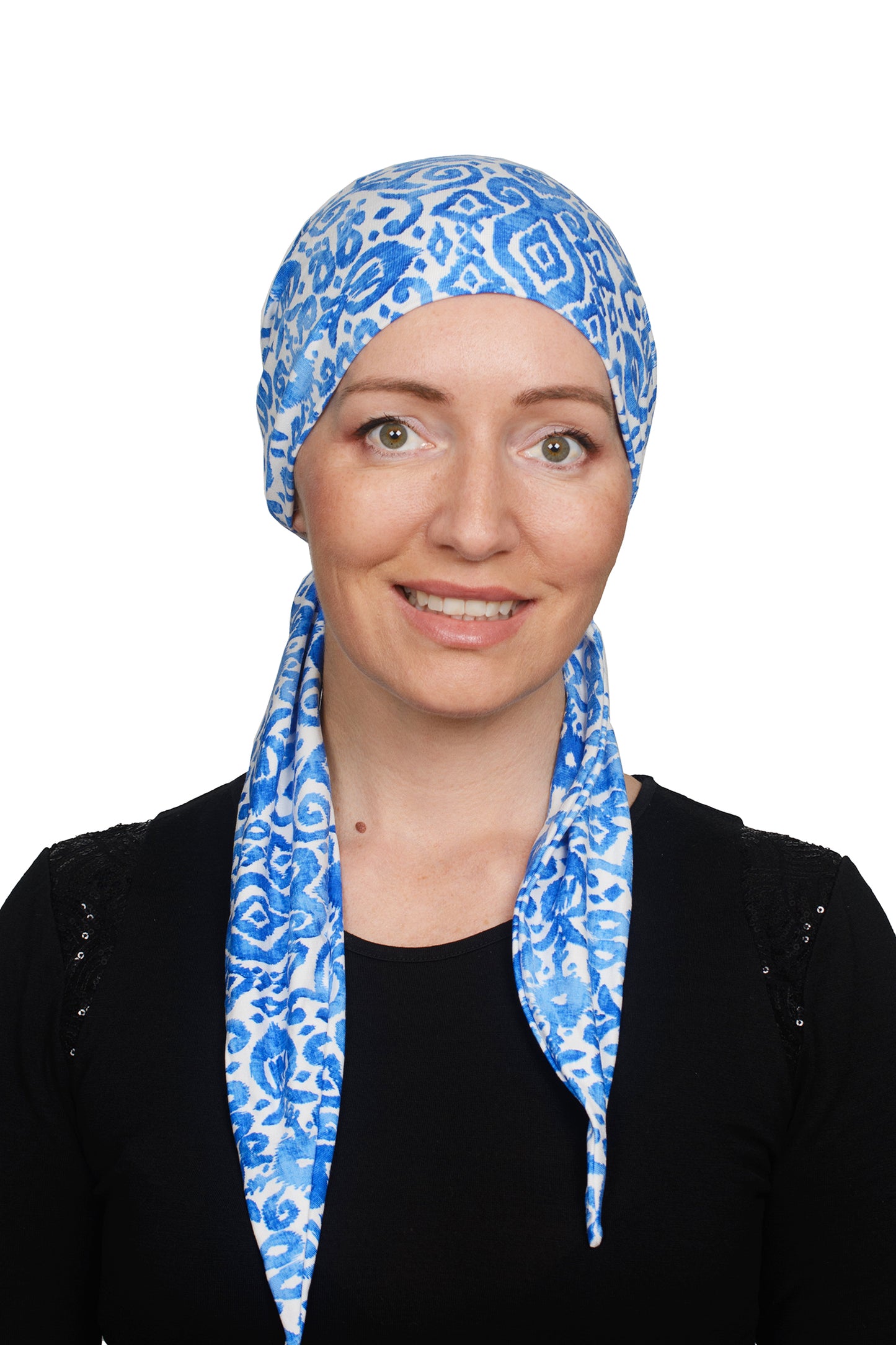 Aquanova Cancer Wrap n Twist Hat - Blue - Kaus Hats