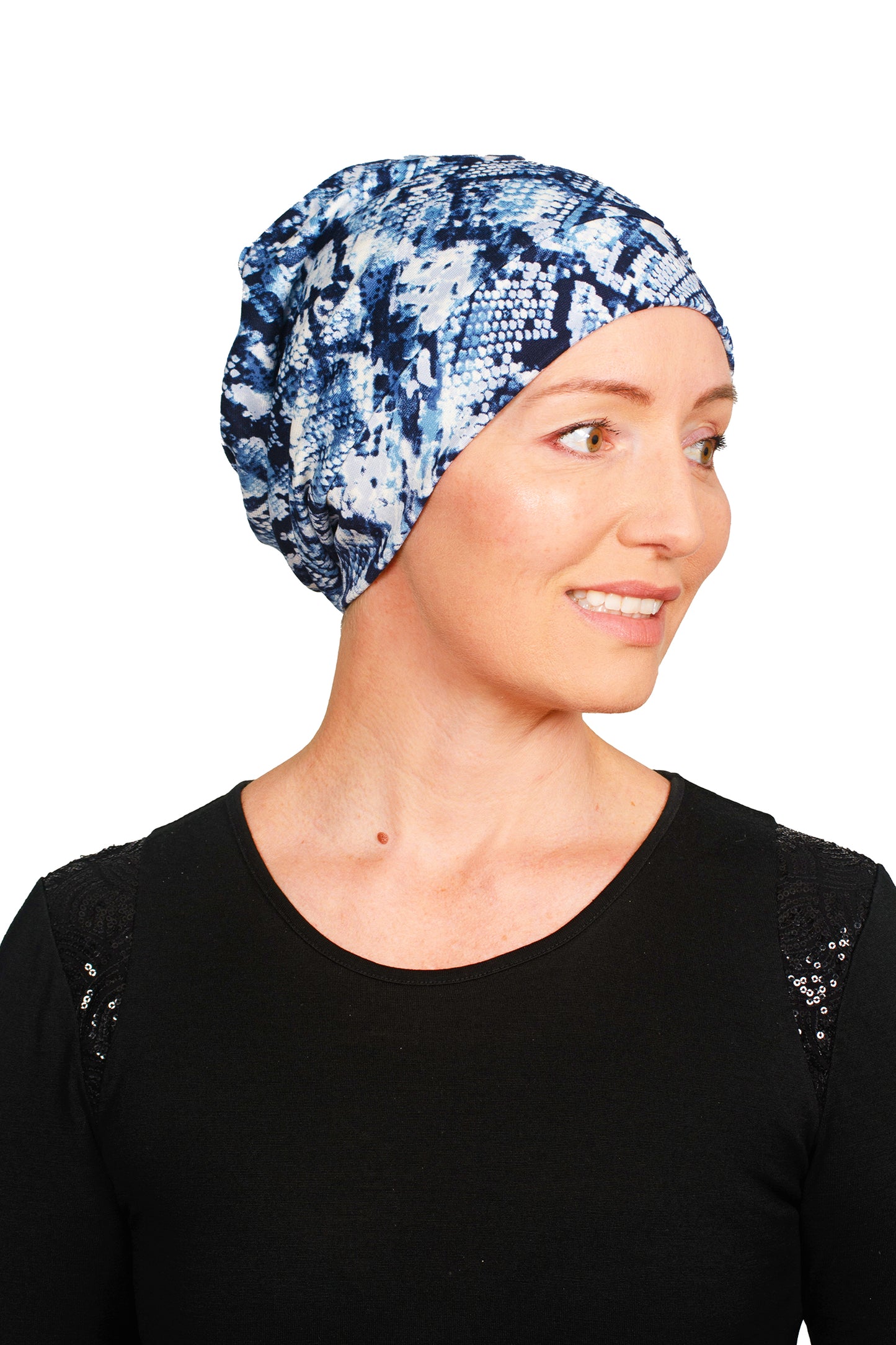 Libby Cancer Beanie - Snakeskin - Kaus Hats 1