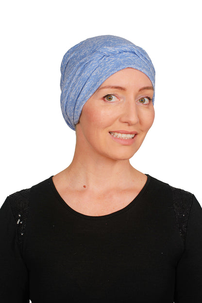 Sky Cancer Wrap Hat - Blue - Kaus Hats 2