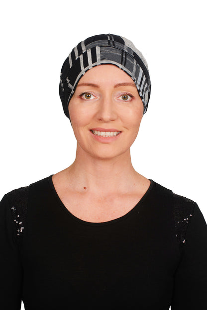 Starlight Cancer Beanie - Black Cream - Kaus Hats1