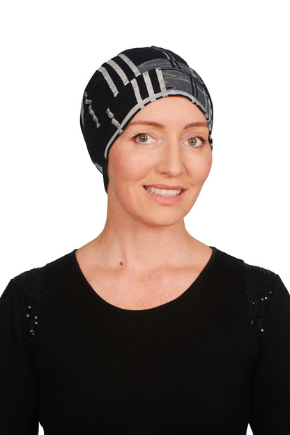 Starlight Cancer Beanie - Black Cream - Kaus Hats2