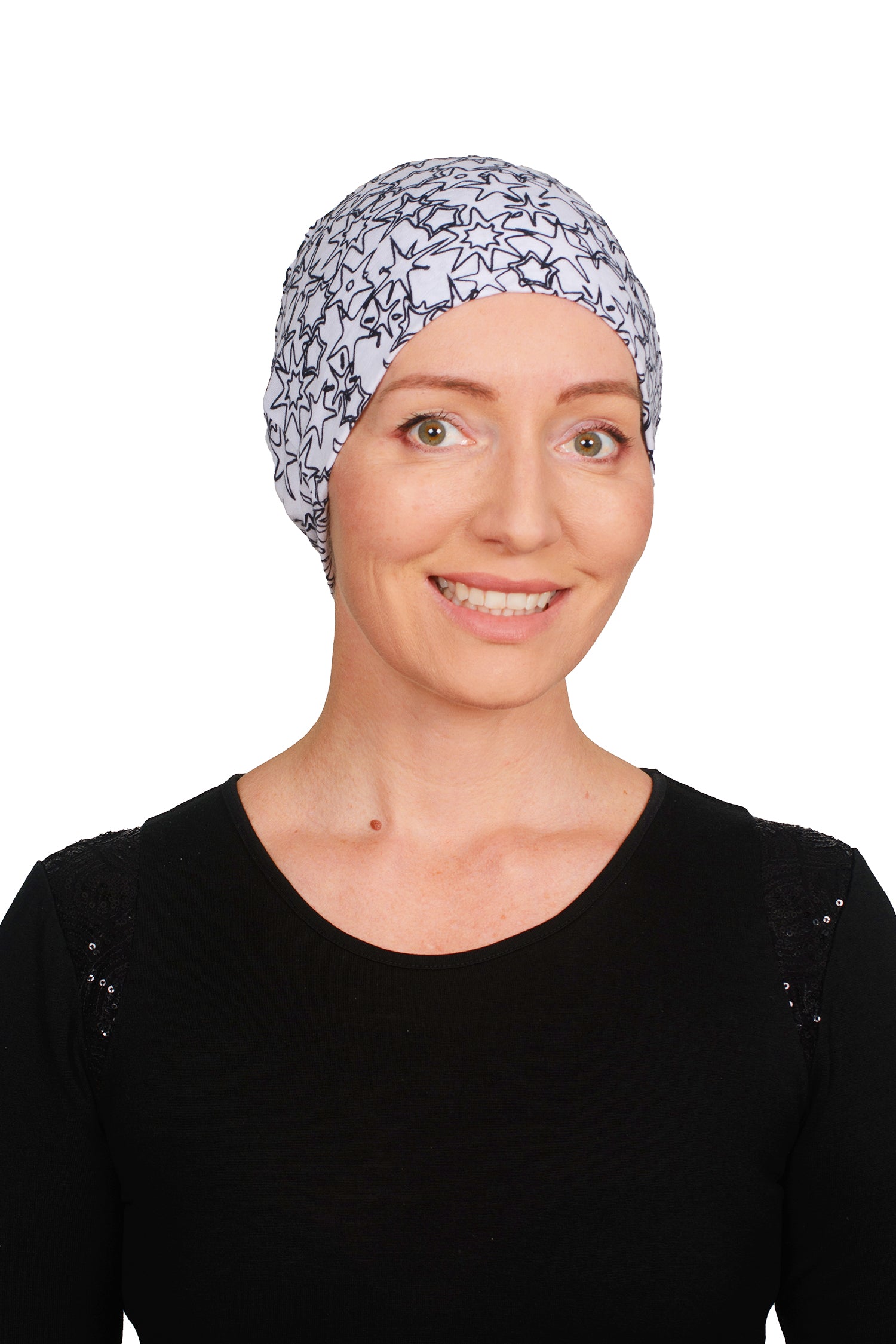 Starry Cancer Nightcap - White - Kaus Hats1