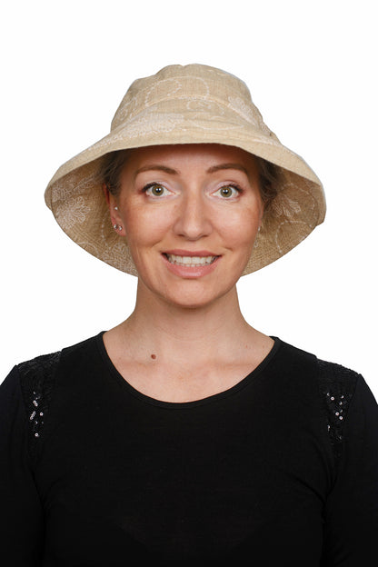 Sunlit Natural Cancer Sunhat - Natural - Kaus Hats