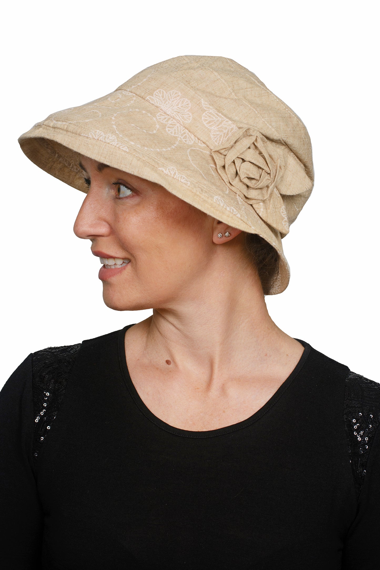 Sunlit Natural Cancer Sunhat - Natural - Kaus Hats1