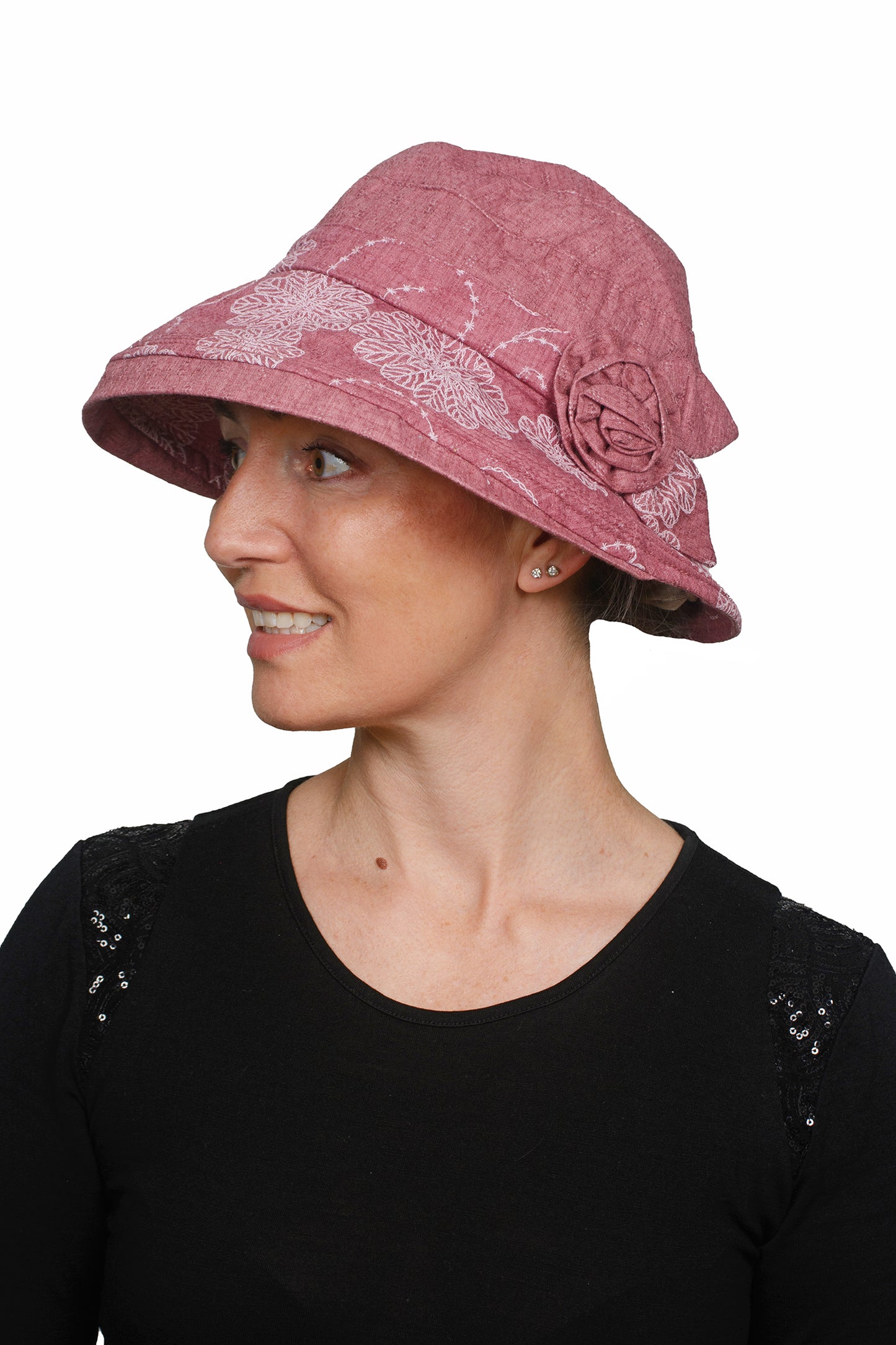 Sunlit Plum Cancer Hat - Plum - Kaus Hats1