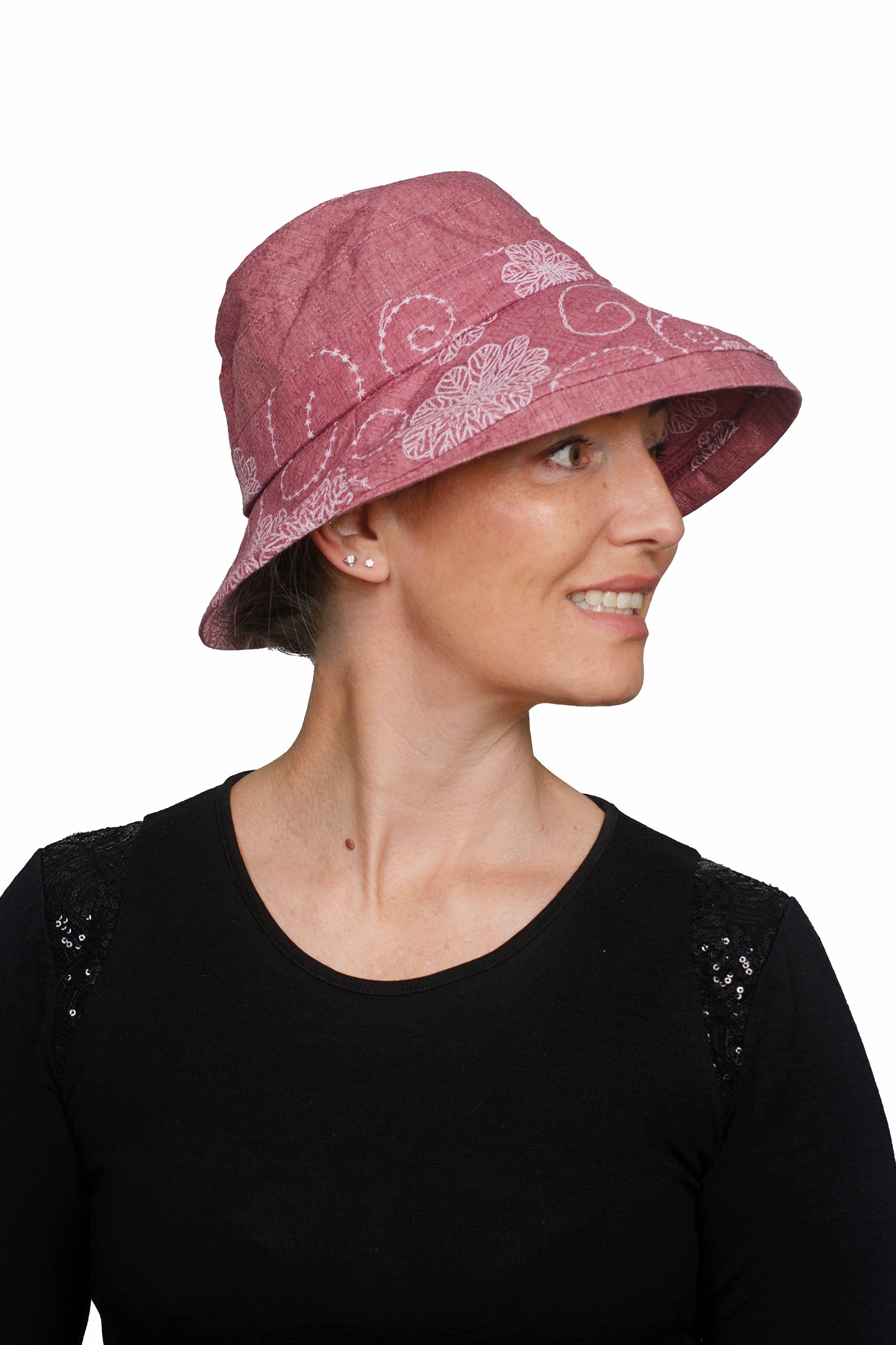 Sunlit Plum Cancer Hat - Plum - Kaus Hats2