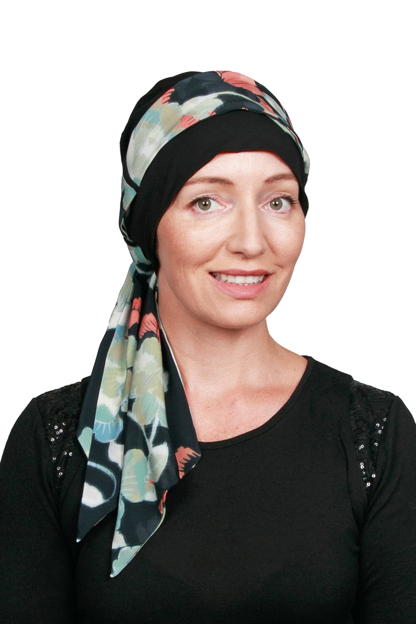 Zenbloom Cancer Scarf Hat - Floral - Kaus Hats 1